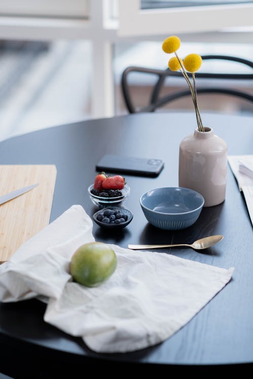 Free Fresh Fruits over the Table Stock Photo