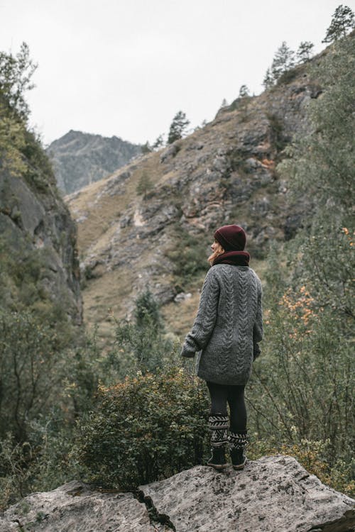 A Woman Out on a Mountain Adventure