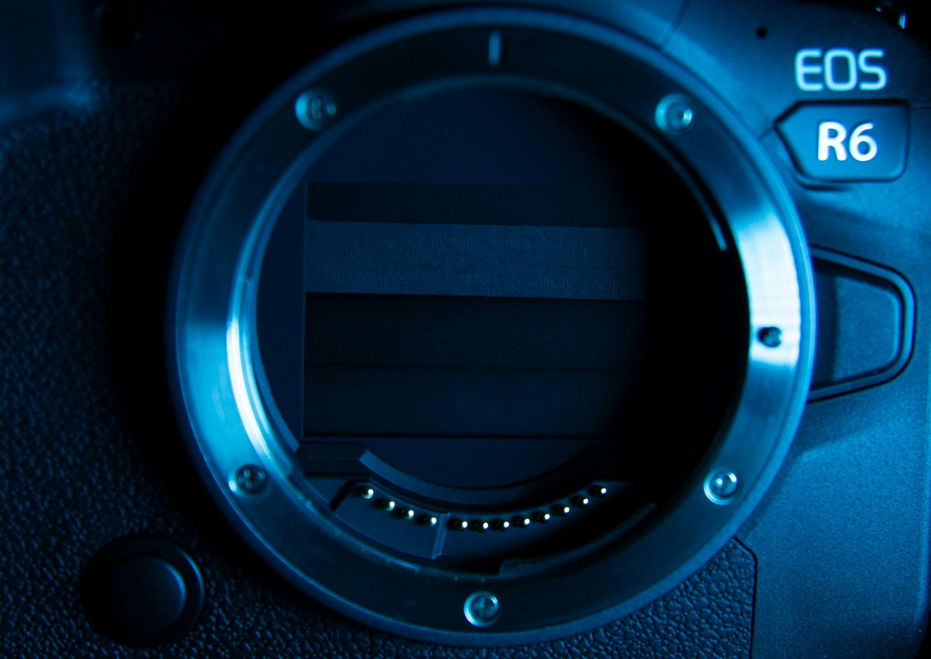 Close-up of a Canon EOS RP 