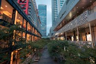 Symmetrical View of a Street in Taipei, Taiwan