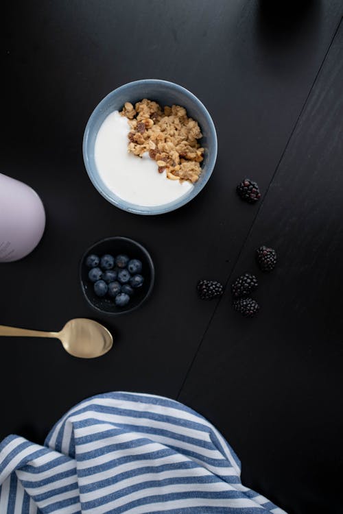 Berries on Black Surface