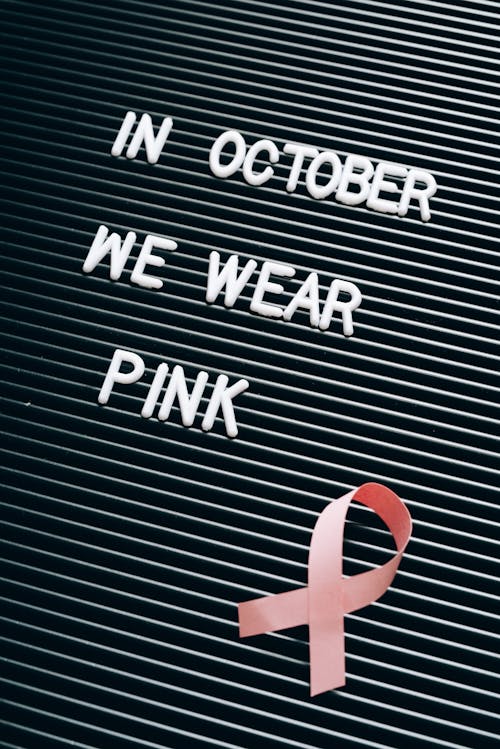 In October We Wear Pink Note on a Letterboard