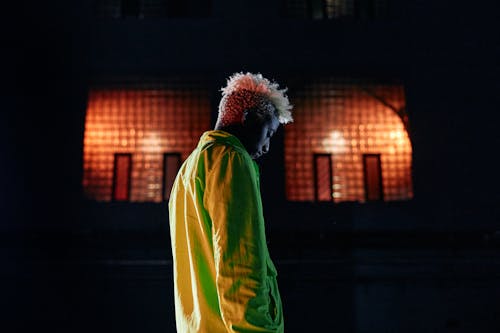 Man Wearing a Neon Jacket