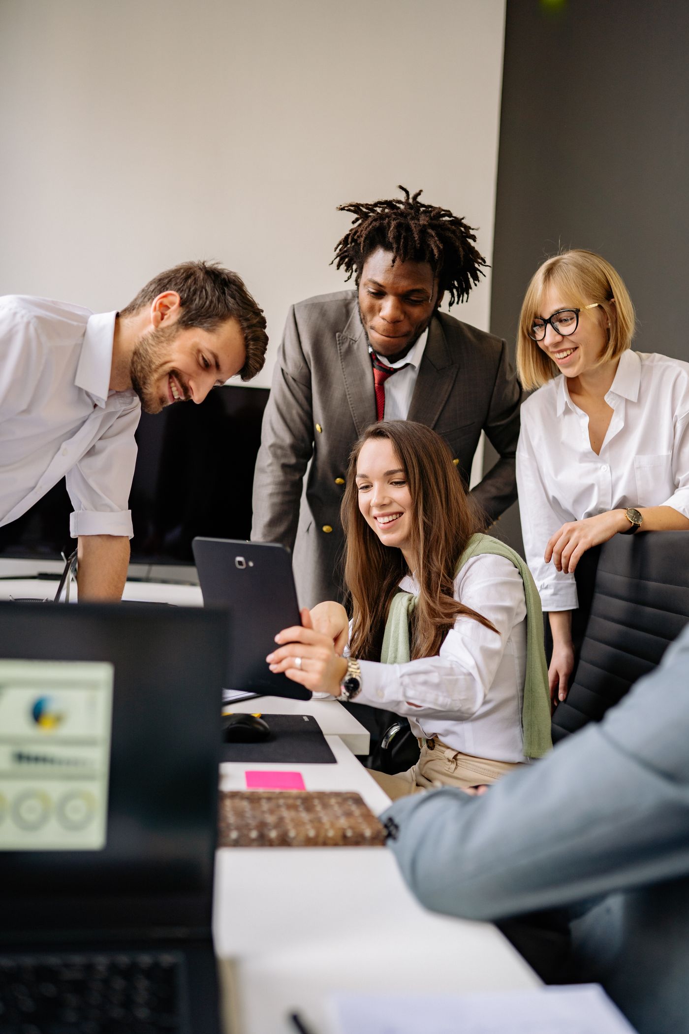 People collaborating and planning in an office