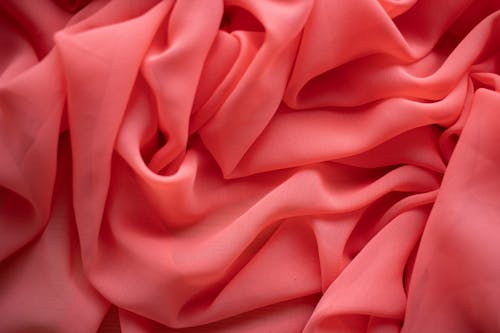 Delicate Red Fabric on the Surface