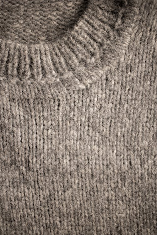 Closeup of knitted sweater · Free Stock Photo