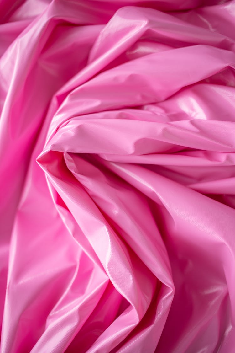 Crumpled Pink Fabric Background