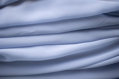 Close-Up Shot of a Light Blue Fabric