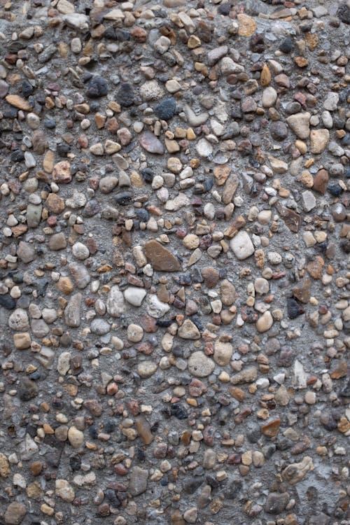 Rough surface of stones on ground