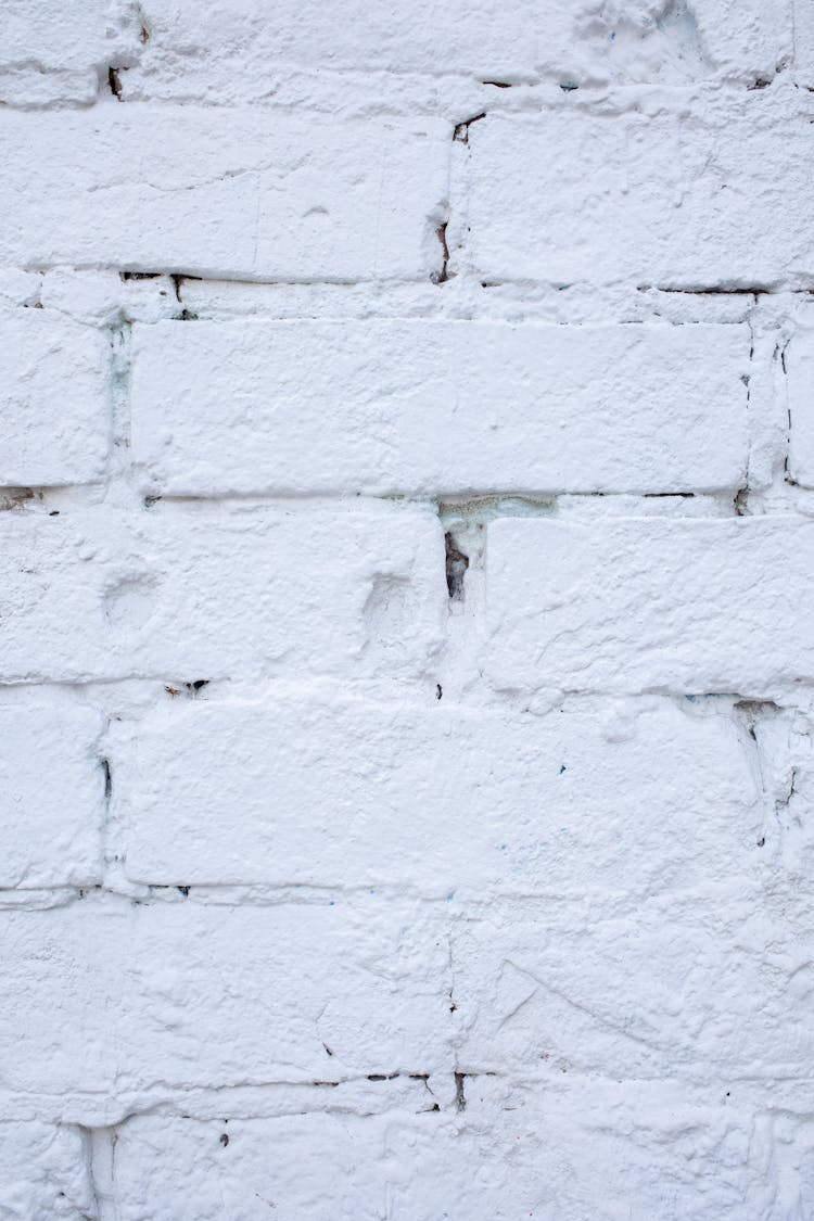 Rough White Brick Wall Background