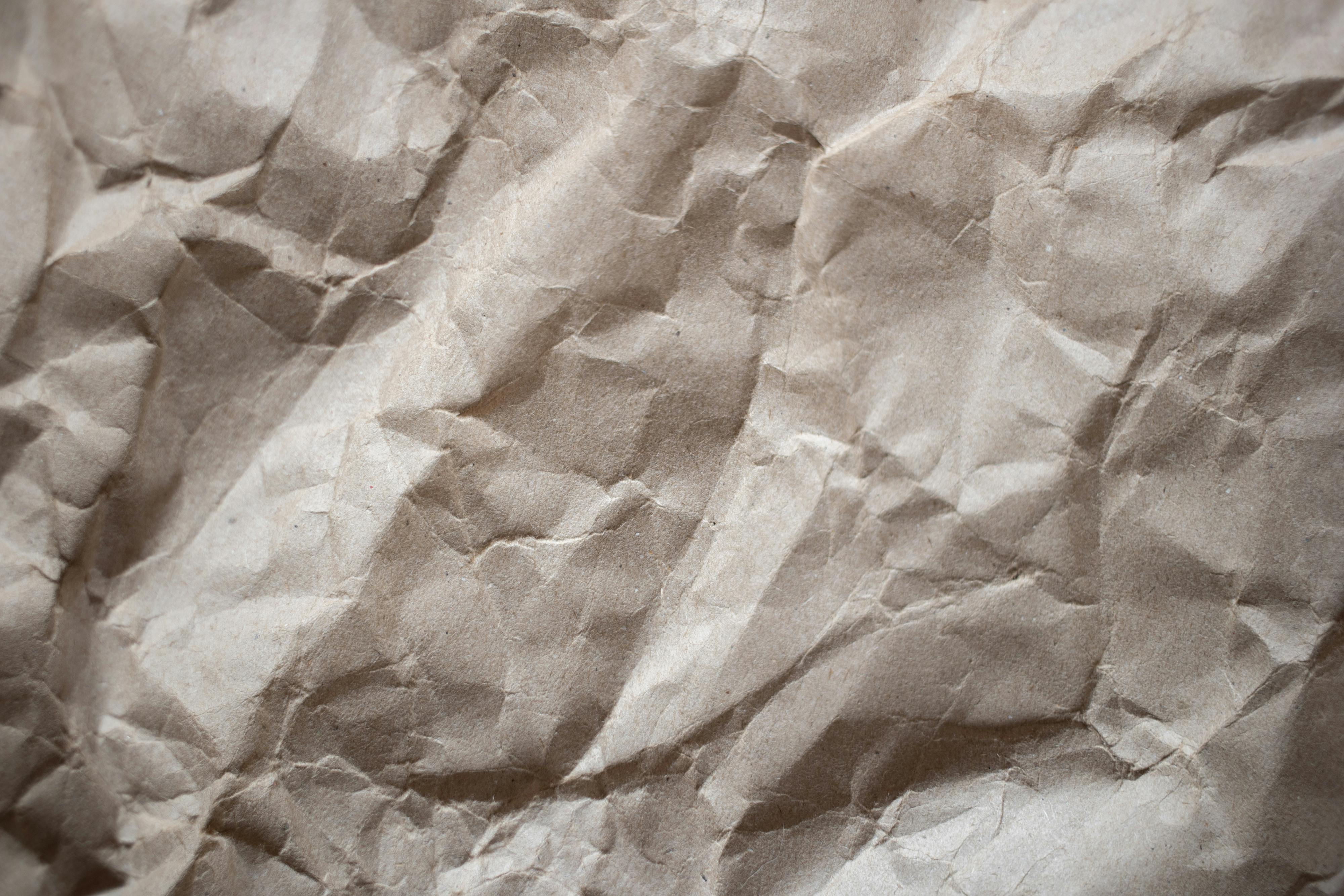 Surface of crumpled brown thick paper · Free Stock Photo