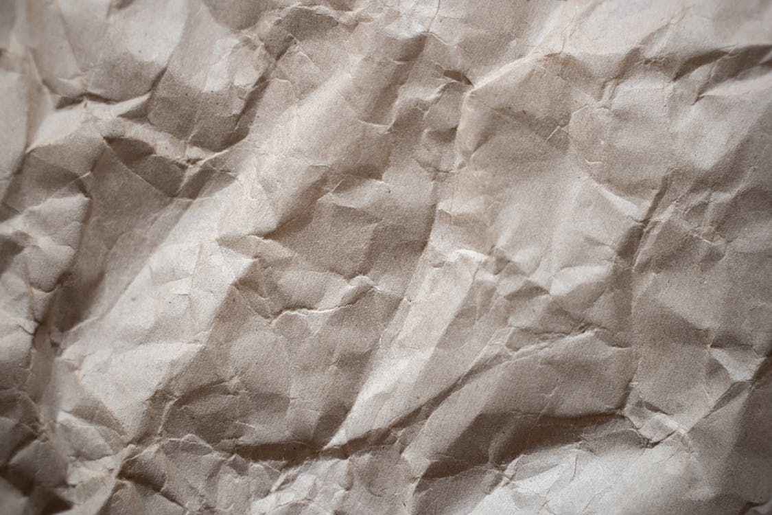 Surface of crumpled brown thick paper · Free Stock Photo