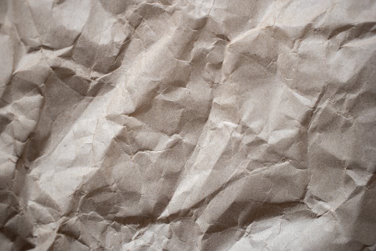 Surface Of Crumpled Brown Thick Paper