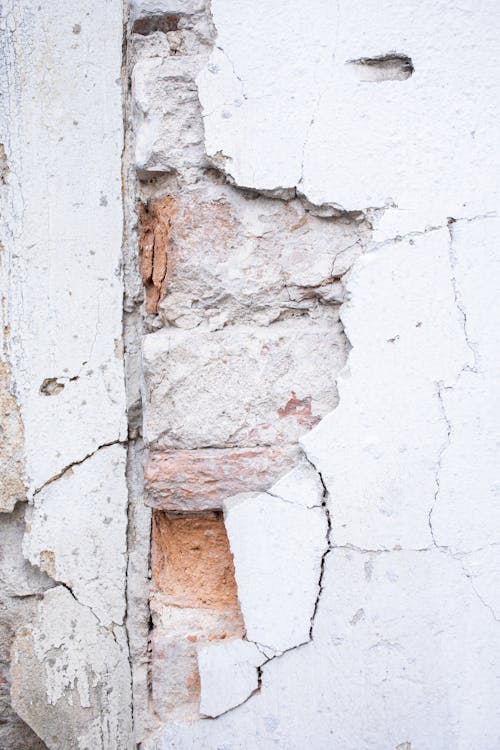Damaged Stucco White Wall 