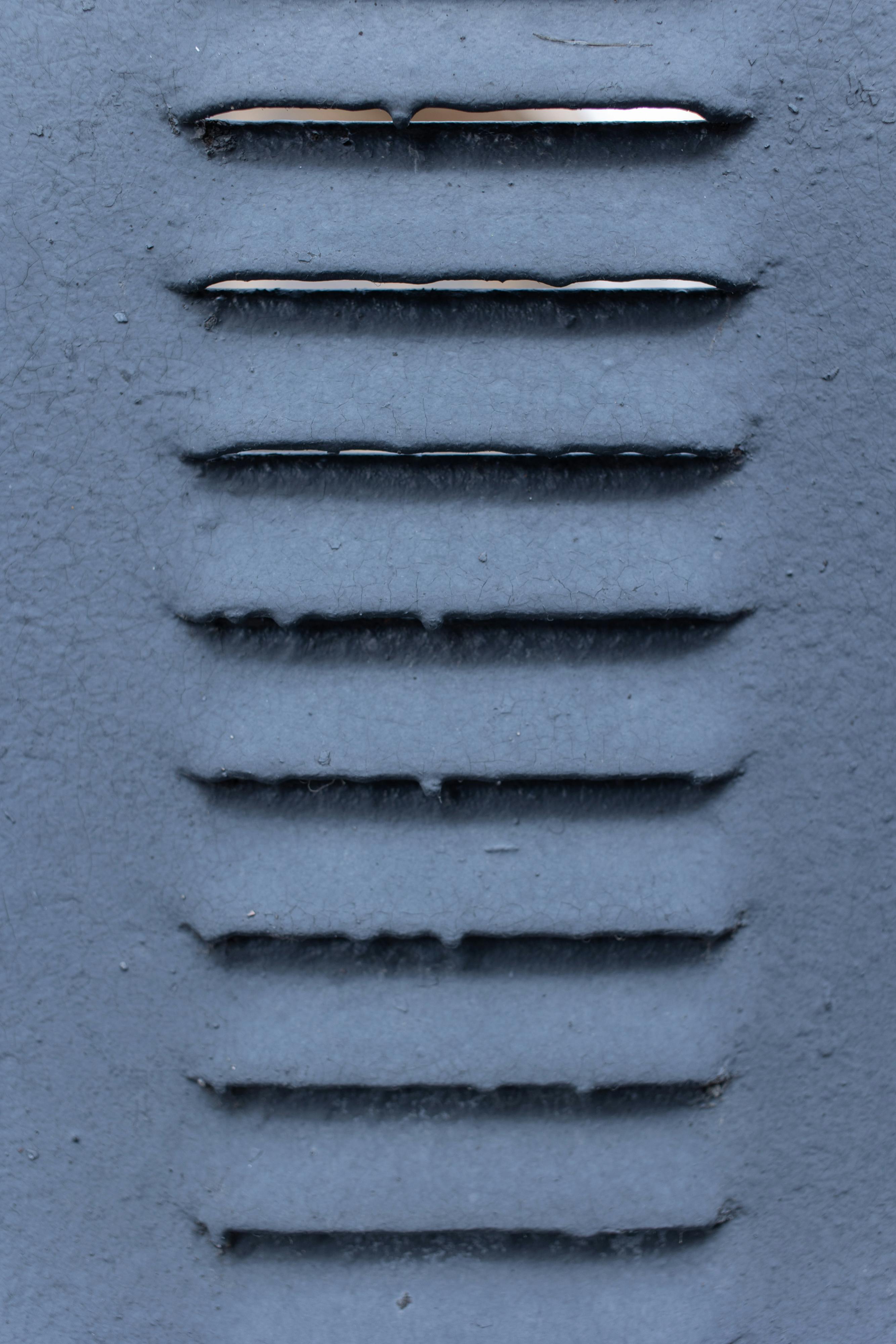 close up of horizontal ventilation holes