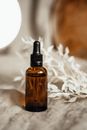 Dropper Glass Bottle on Linen