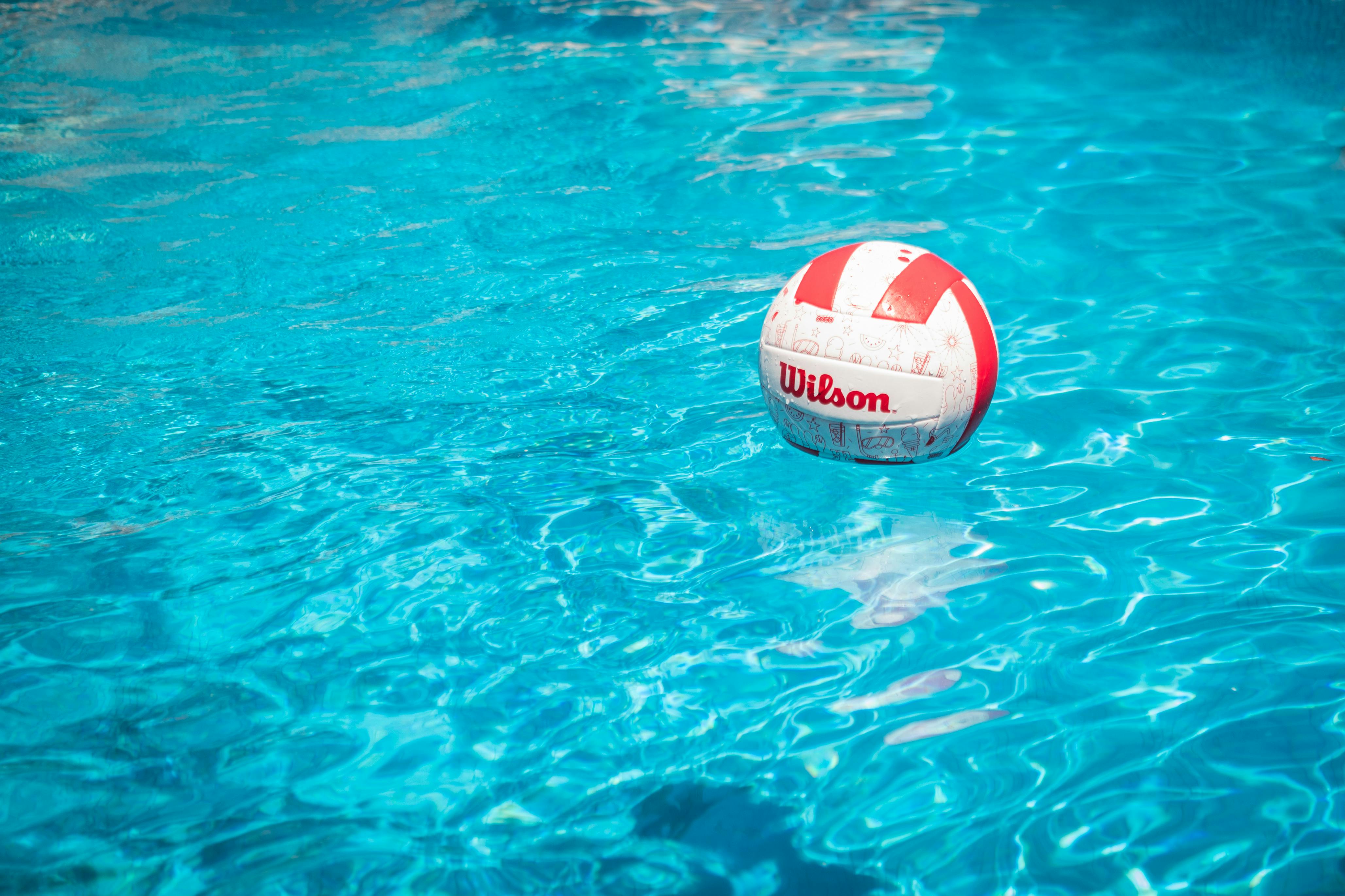 photo of volleyball on water