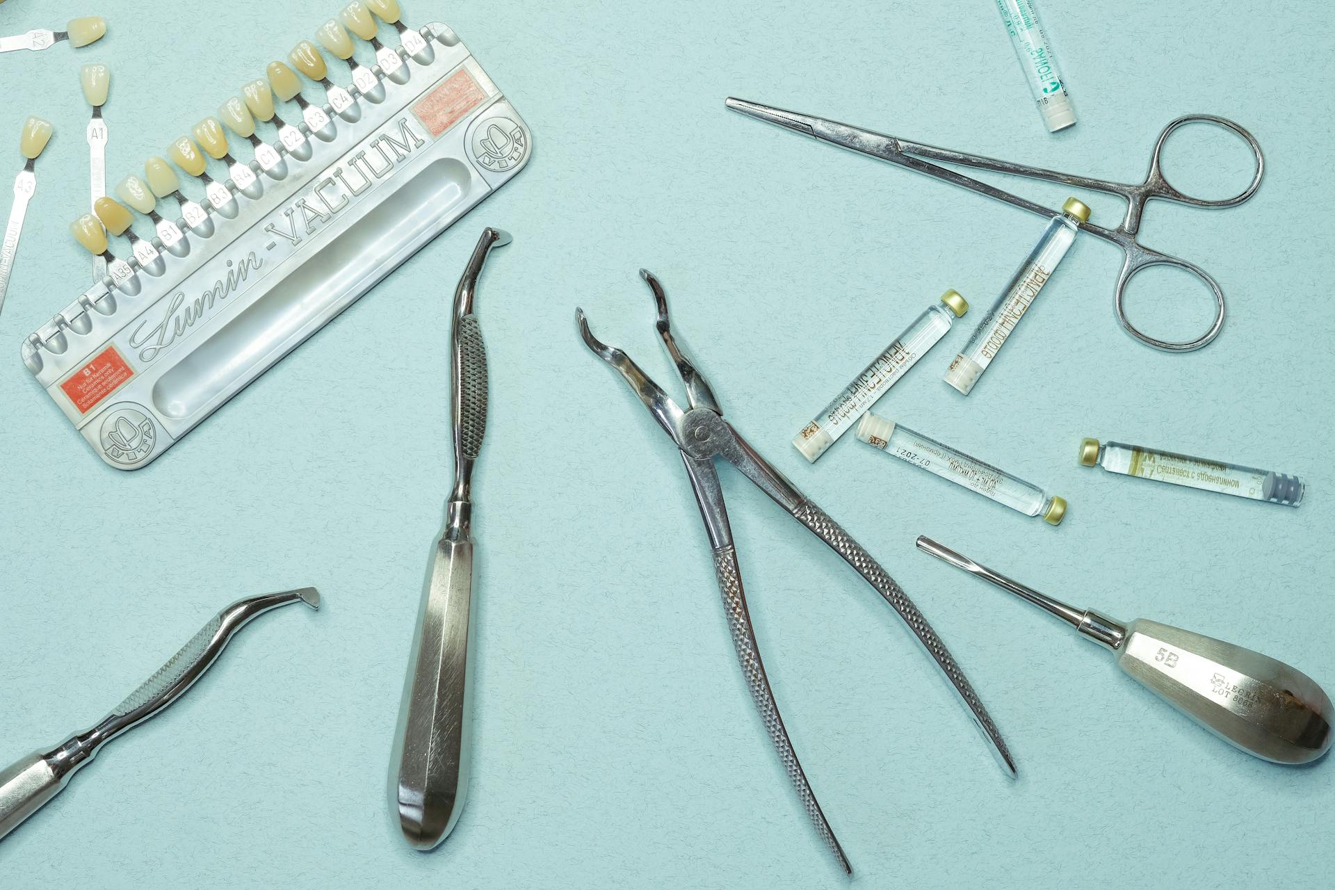 Overhead Shot of Dental Tools