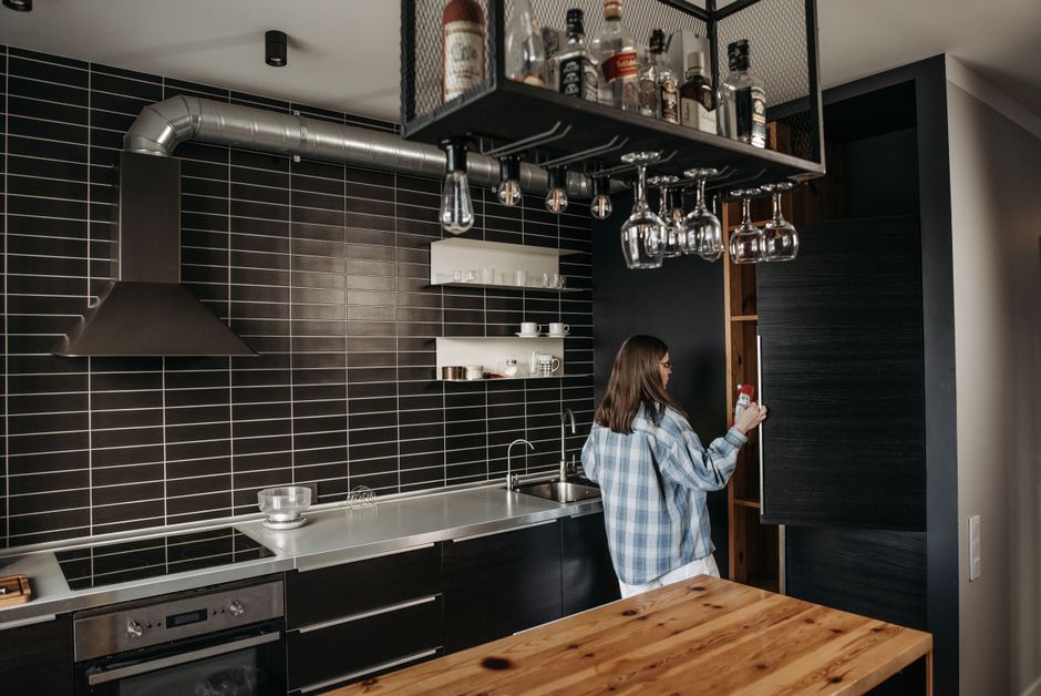 apartment kitchen counter planner cozy home lifestyle photo 2