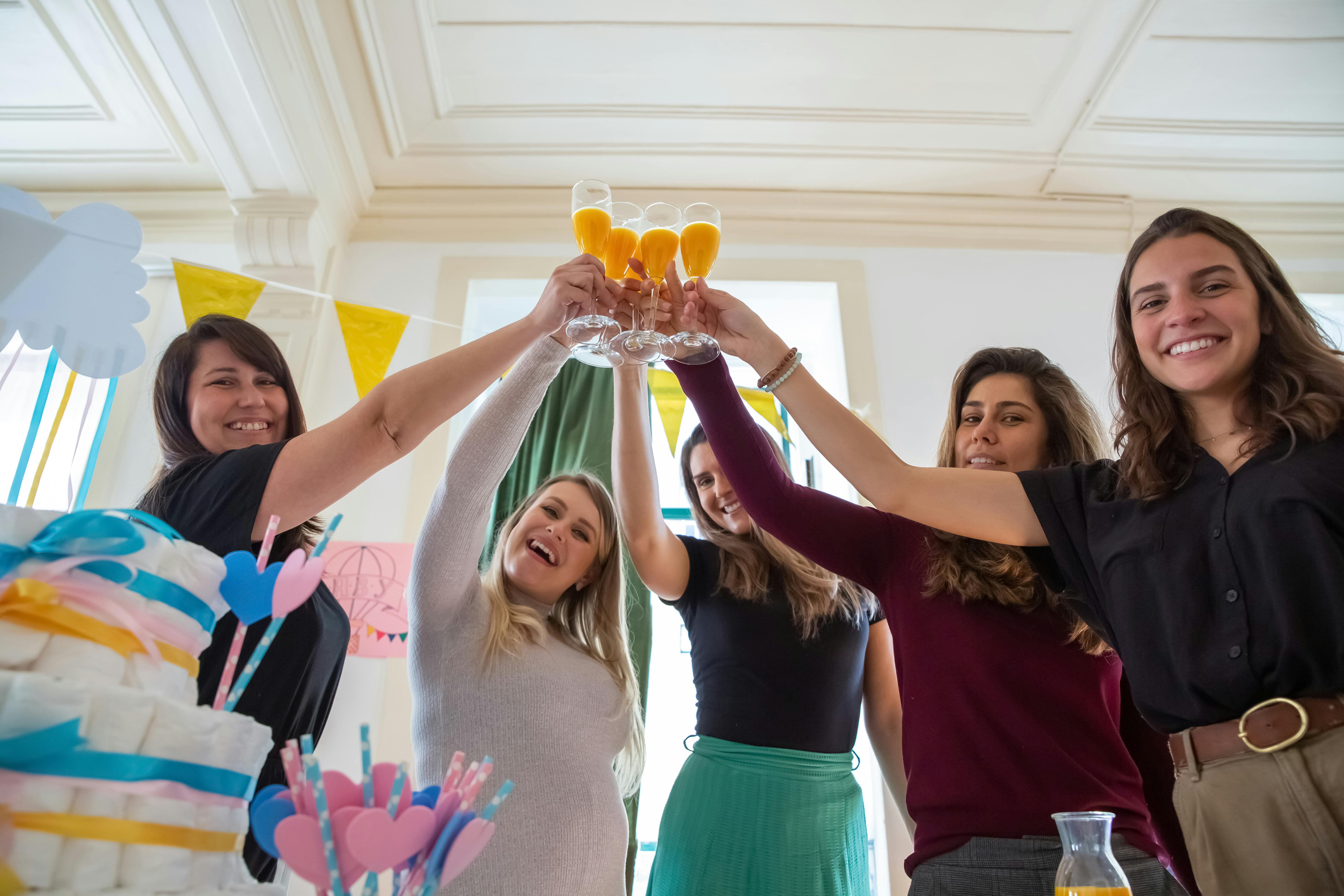 women having a toast