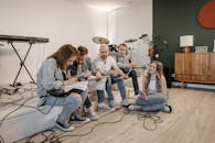 Group of People Sitting Together