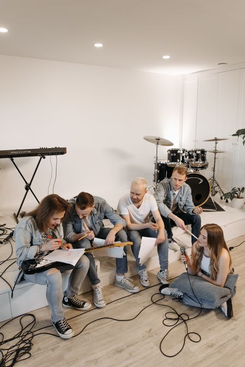 Band Session A Band Practicing a Performance · Free Stock Photo
