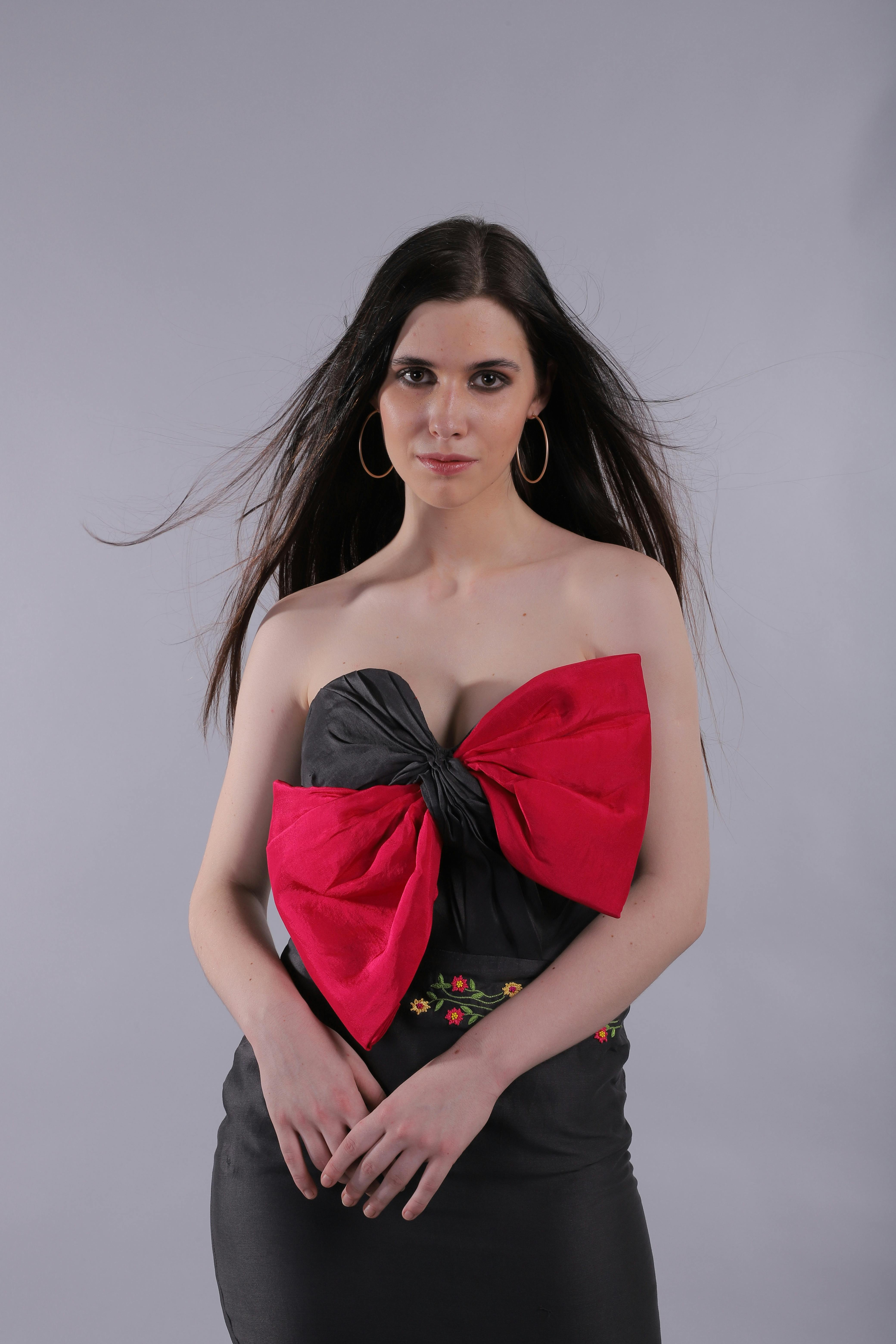 Woman in Red and Black Dress  Free Stock Photo