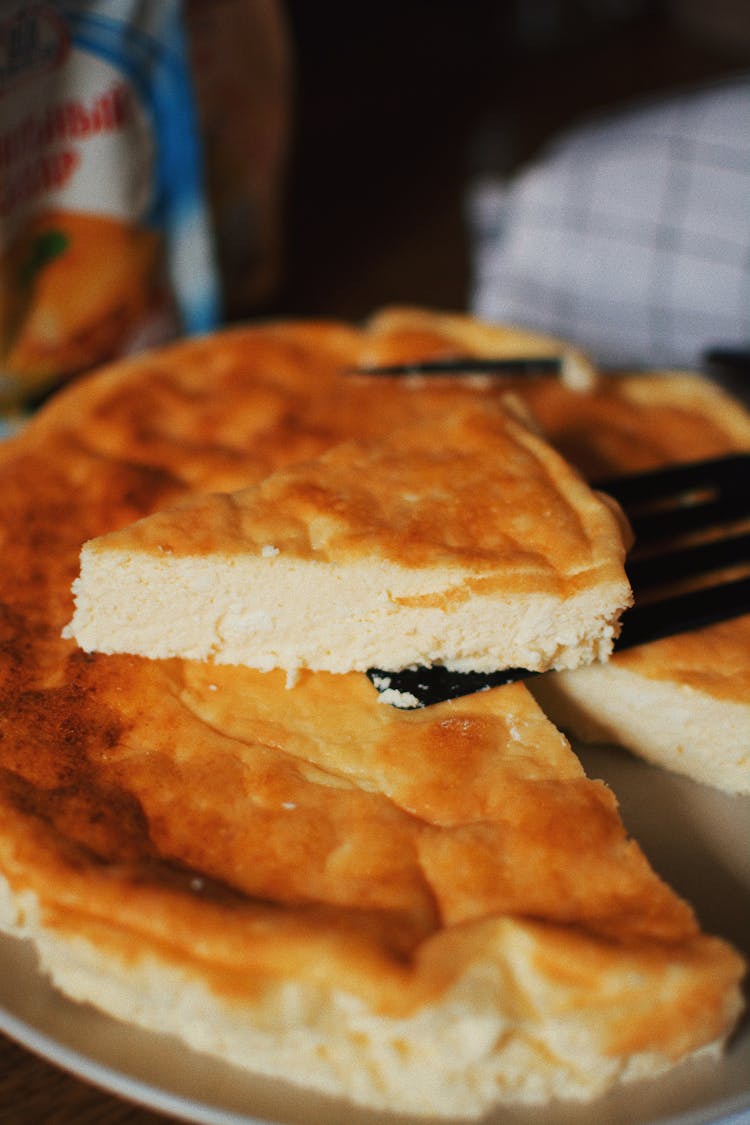 Cottage Cheese Casserole On Plate