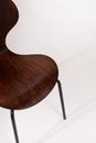 Wooden chair in light studio