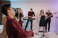 A Band Performing Onstage