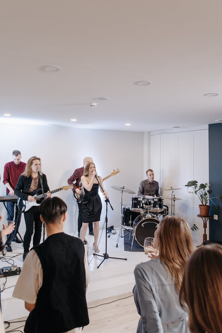 Band Performing On Stage