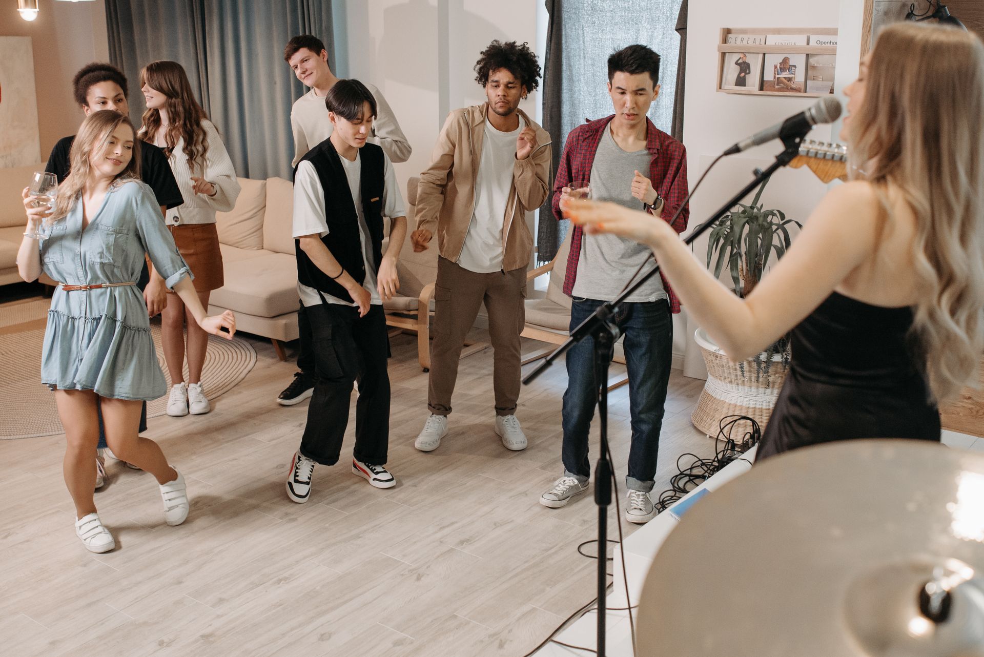 Group of People Dancing to live Performance