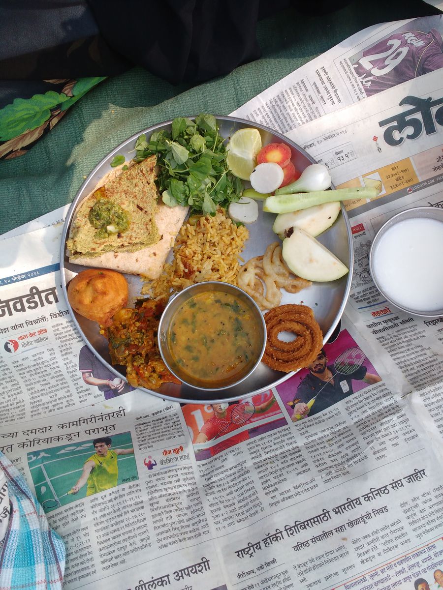 Traditional Indian thali