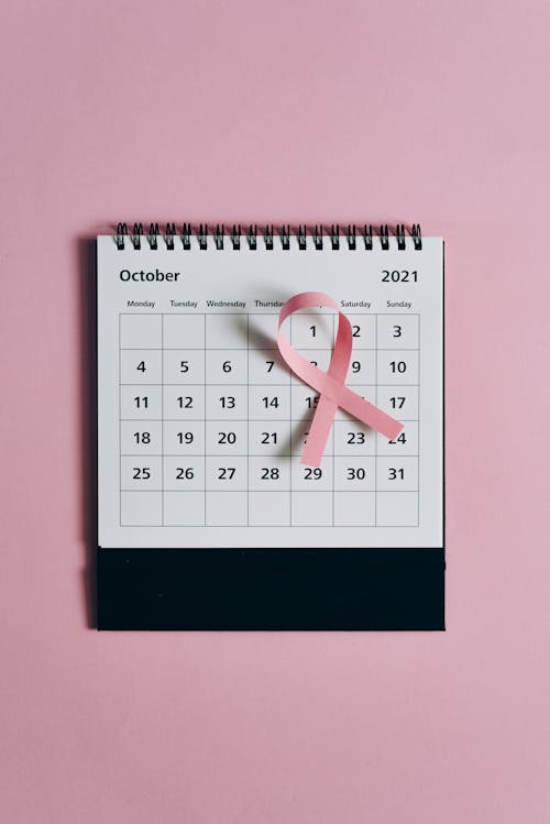 Pink Calendar on Pink Surface 
