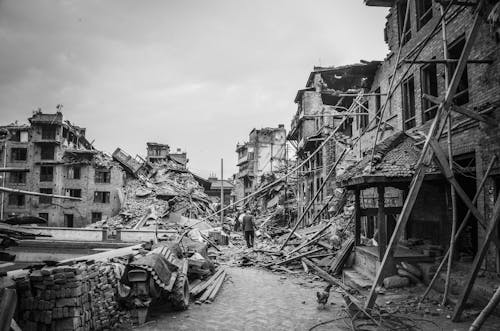 Free Aftermath of an Earthquake in Bhaktapur Stock Photo