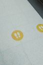Yellow and White Round Logo