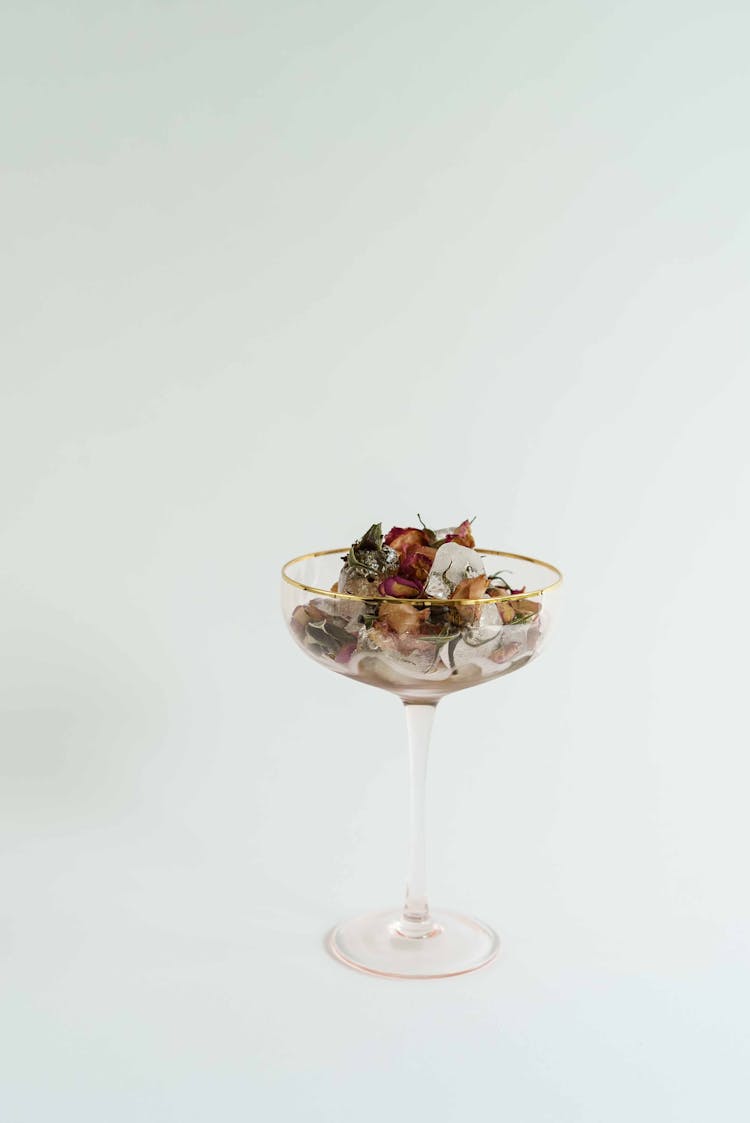 Coupe Glass With Dried Herbs