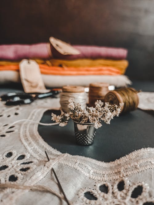 A Thimble with Small Flowers