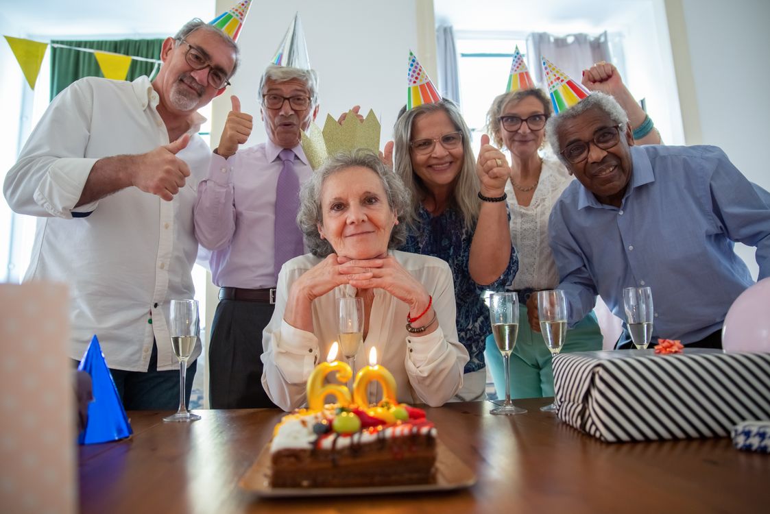 Free People Celebrating a Birthday Party Stock Photo