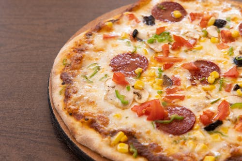 Salami and Cheese With Vegetables Pizza