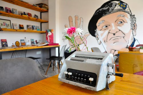 Mechanical Calculator on a Wooden Table