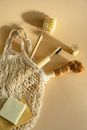 Brushes with Wooden handle in the Net Bag