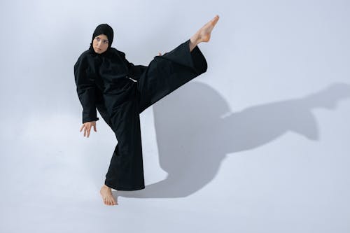 Woman Wearing Black Hijab