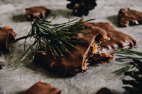 Fotos de stock gratuitas de agujas de pino, barra de chocolate, bombón