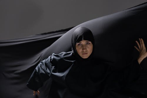 Woman Wearing Black Hijab