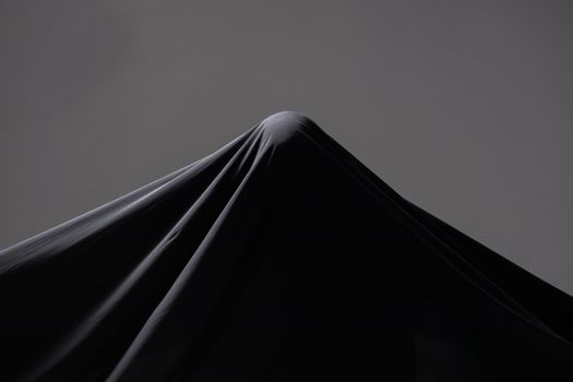 Black Textile on a Person's Head