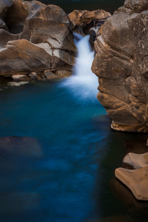 Free stock photo of blue water, long exposure, waterfall