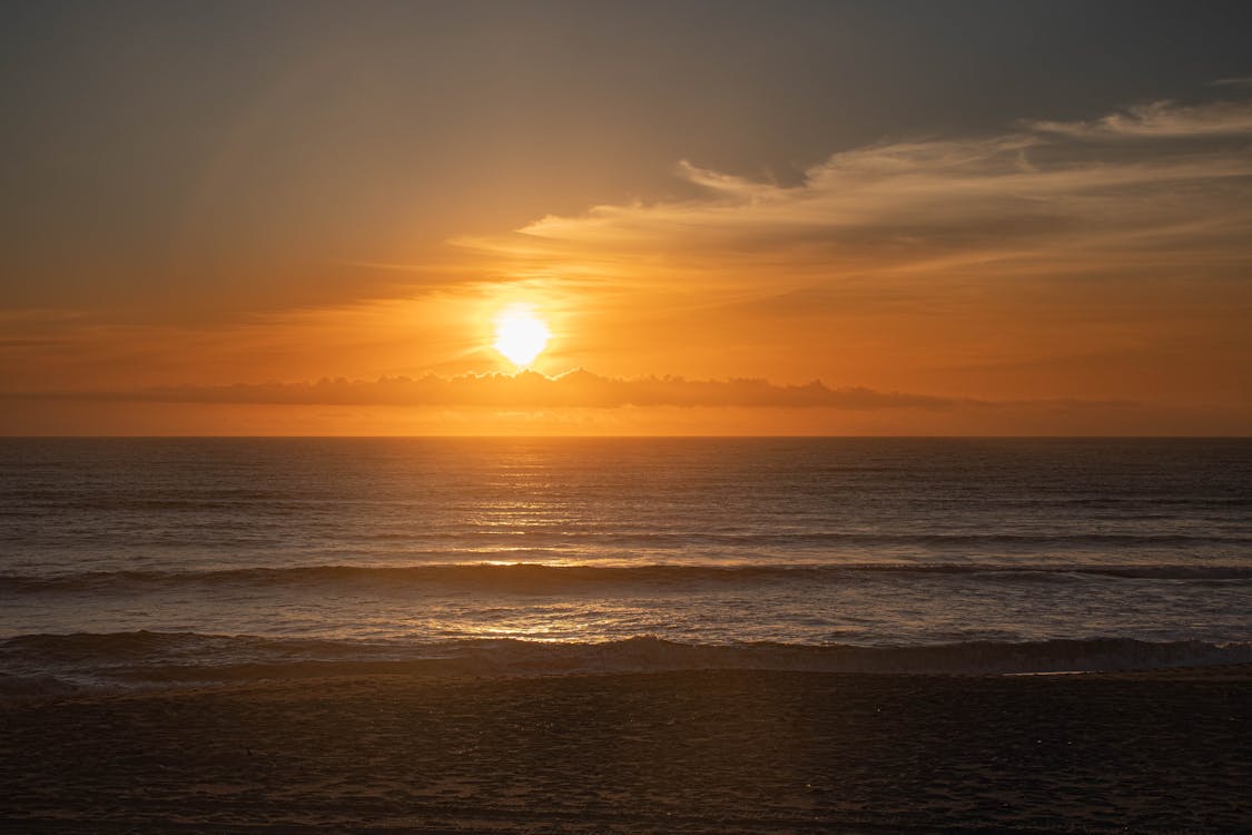 Photo of a Body of Water during Sunset