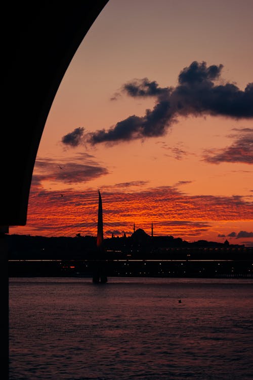 Základová fotografie zdarma na téma most, rozbřesk, silueta