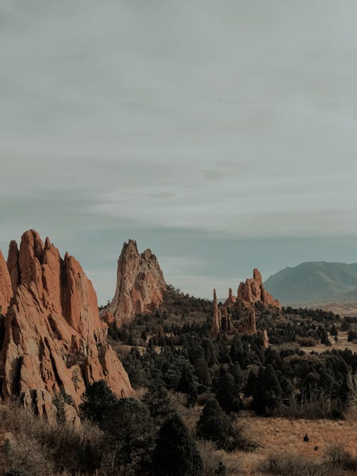 Free Drone Photography of the Garden of the Gods in Colorado Stock Photo